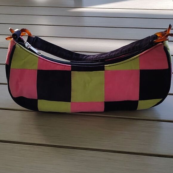 Top it Off Corduroy Patchwork Shoulder Top Handle Bag Y2K - Picture 9 of 9